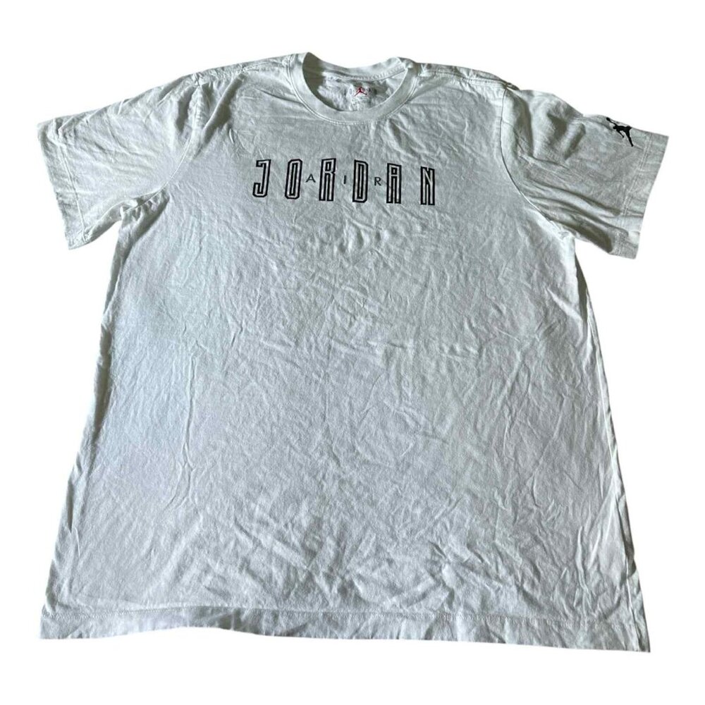 Jordan Shirt Mens Medium White NBA Basketball Jumpman Logo Tee Short‎ Sleeve